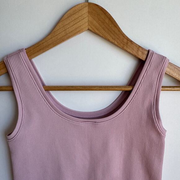 Athleta Ribbed Tank Top Girls Size 12 Pink Workout Sports Ballet Gymnastics - Picture 5 of 10